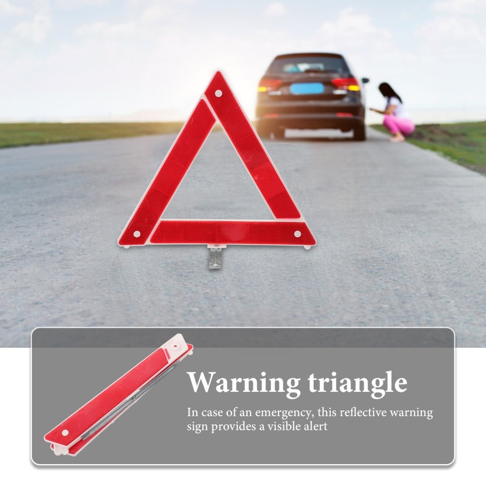 Reflective Triangle Warning Sign Triangles Emergency Roadside Car Safety