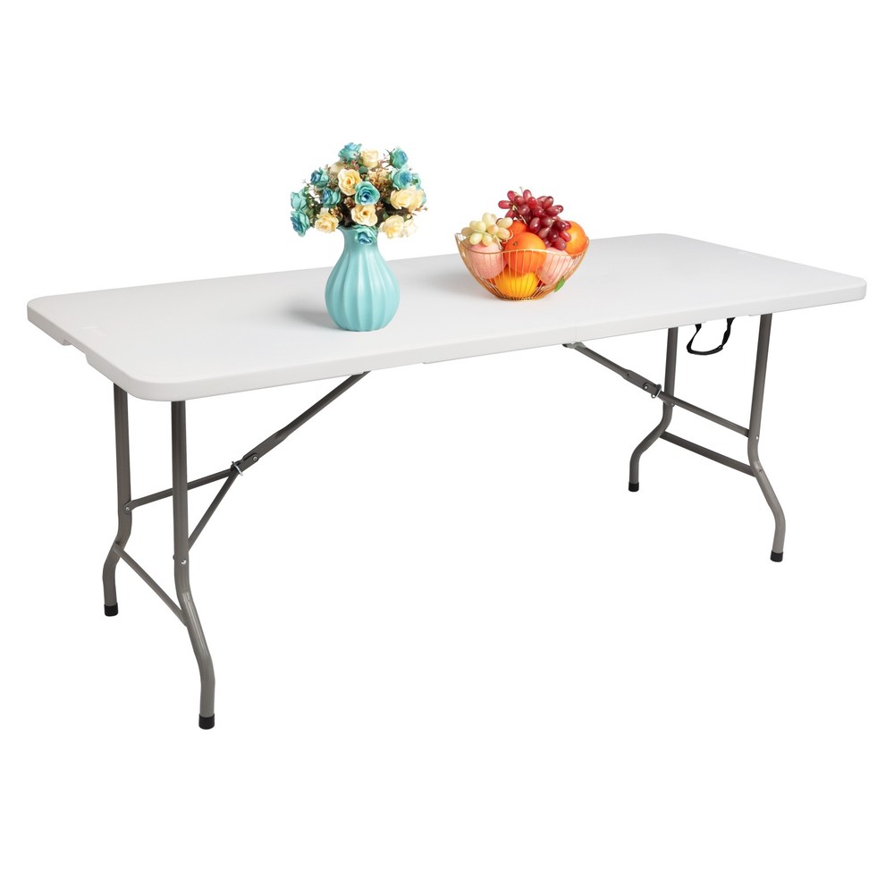 6FT Outdoor Courtyard Foldable Long Table New -