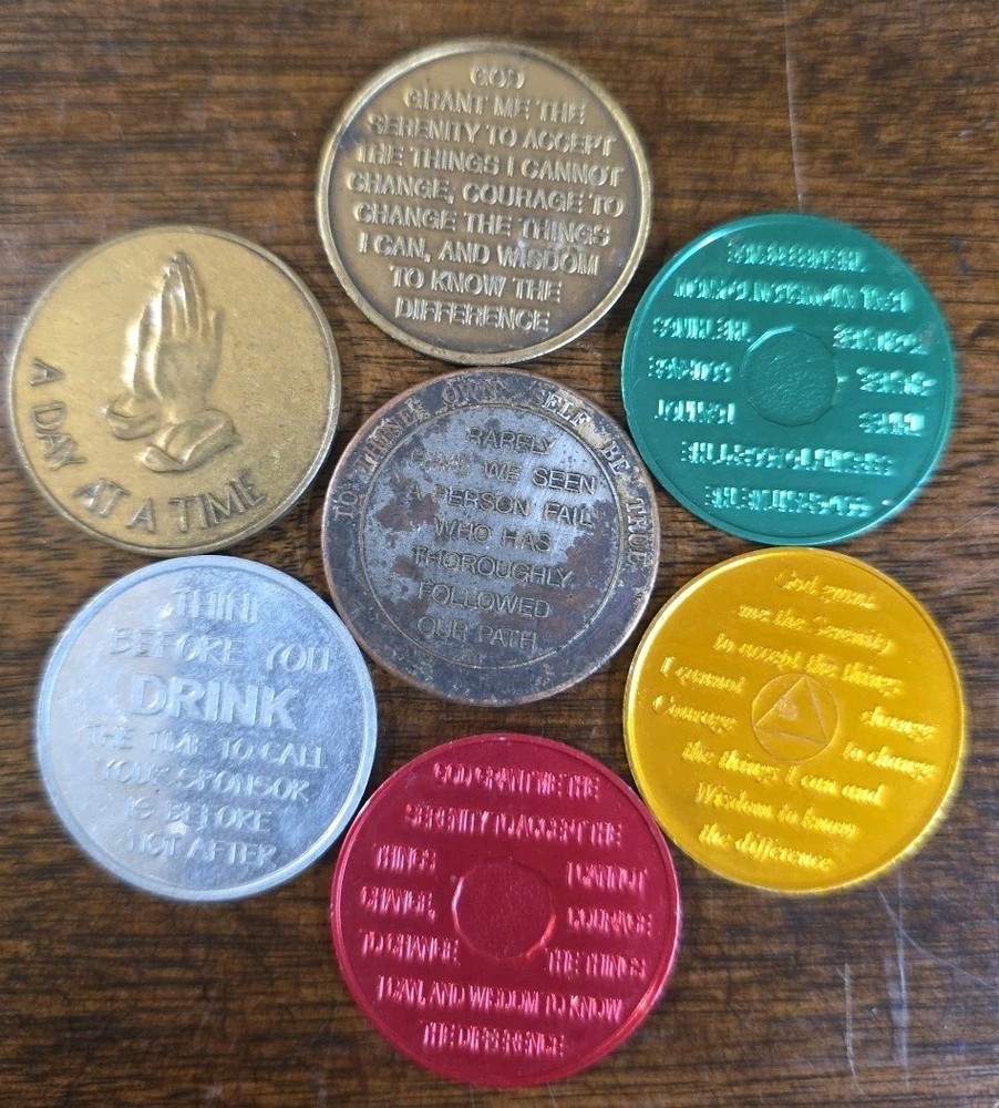 Soberiety Coins Serenity Prayer