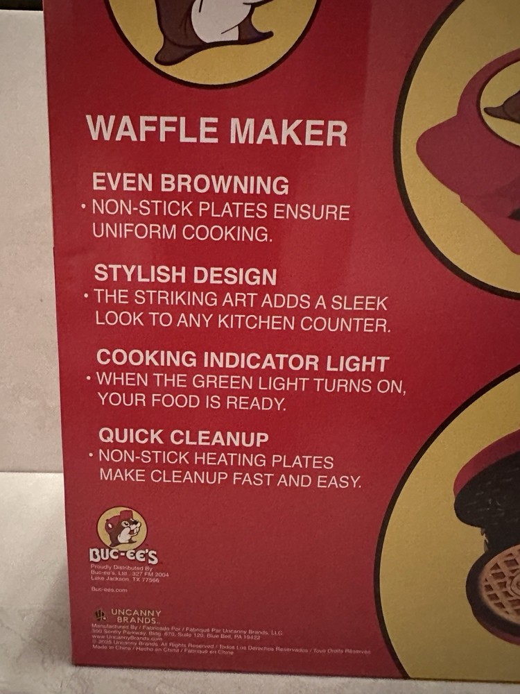 Buc-ees Waffle Maker Buccees Beaver NEW in Box