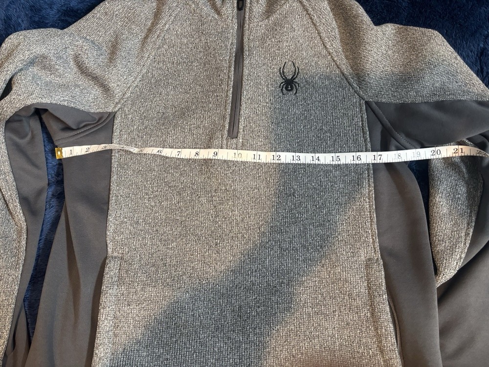 Spyder Men’s 1/4 Zip Pullover Jacket Gray Size Small