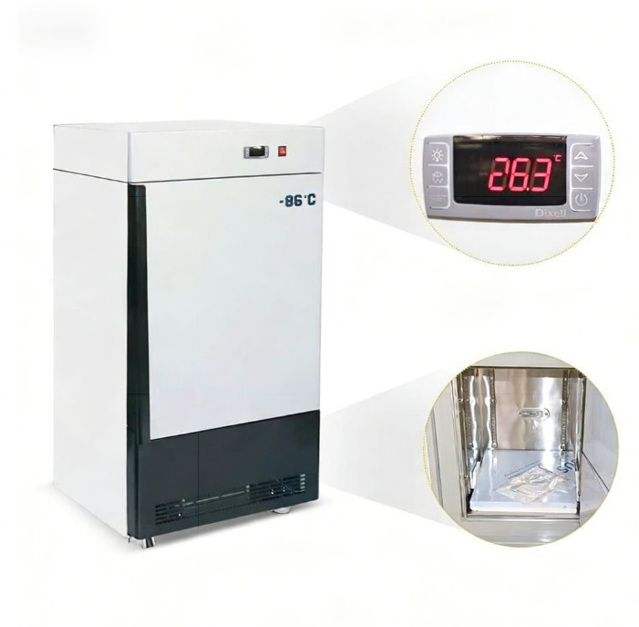 -86°C Ultra Low Temperature Freezer 80L Laboratory Deep Freezer for Samples