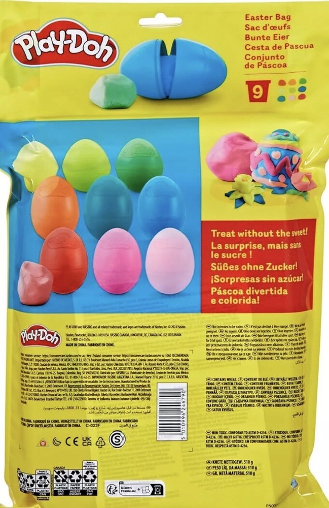 Play-Doh Easter Eggs Bag 9 Pack.