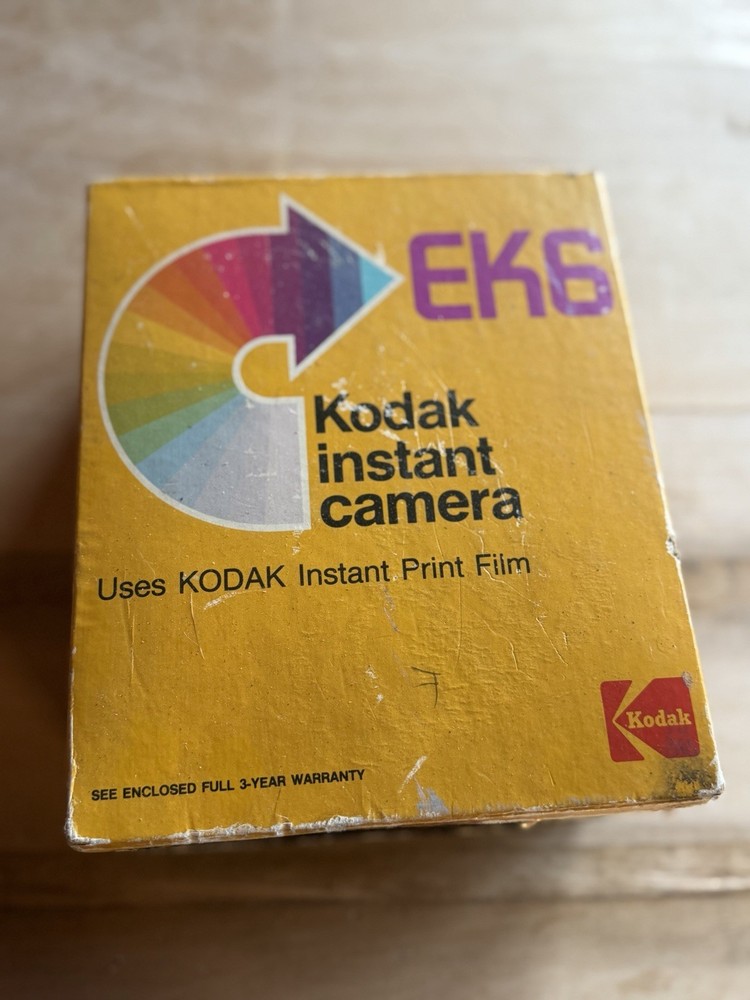Kodak EK6 Instant Camera w/ Original Box Vintage 1970s Untested