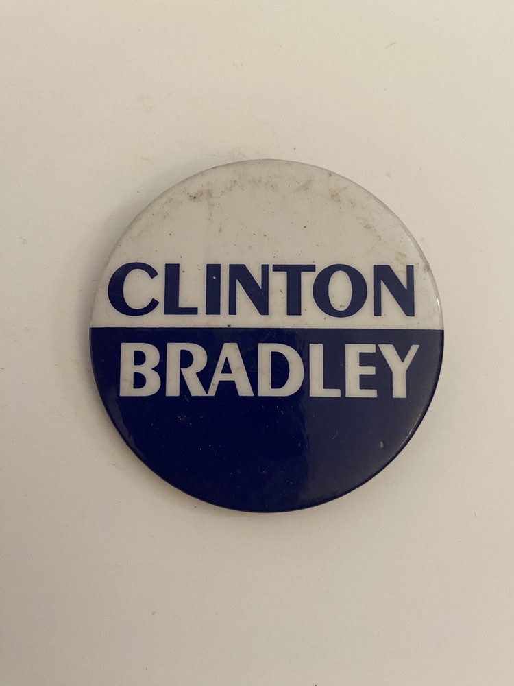 Clinton Bradley Pin Back Button P81