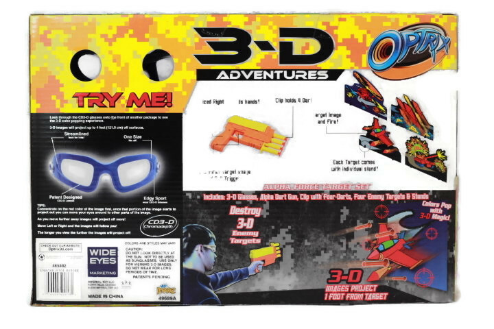 Imperial Toy 2010 Optrix 3 D Adventures Alpha Force Target Set