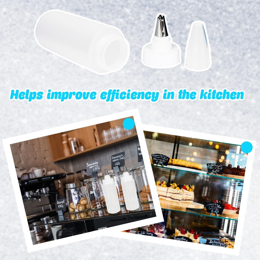 16 Pcs 6 oPlastic Squeeze Bottles Squeezing Applicator Writer Bottle