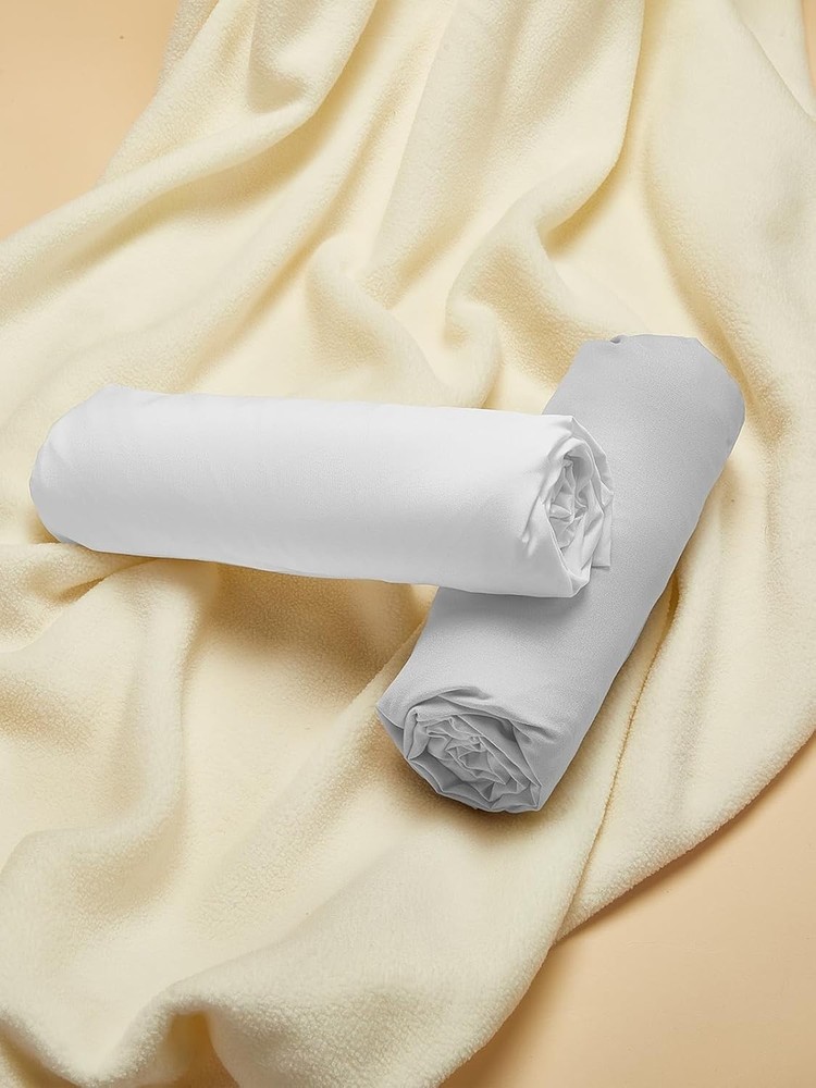 High-Quality Fitted Crib Sheets - 2-Pack in Elegant White & Gray (28x52)