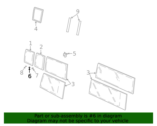 Genuine GM Door Window Bushing 14047335