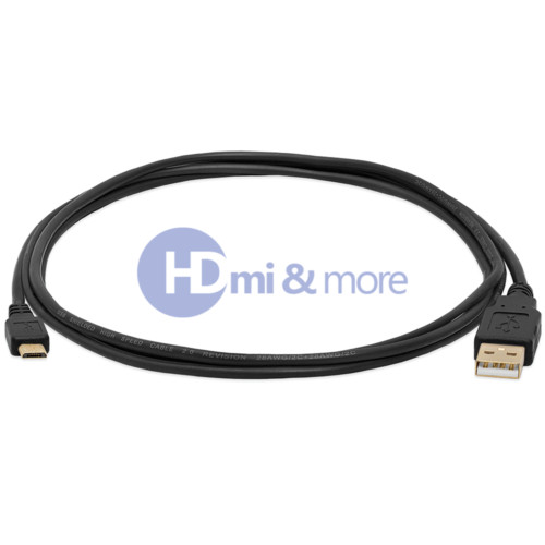 2x Micro USB Cable 6FT USB Micro B to A Data Transfer USB Charging Cord 6 Feet