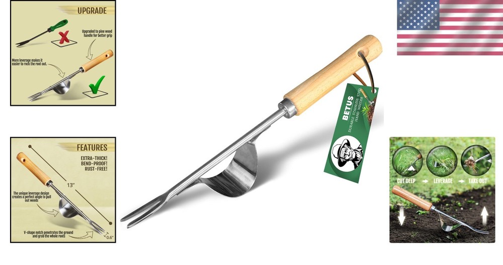 Professional-Grade Hand Weeder - Superior Leverage for Deep Weed Extraction