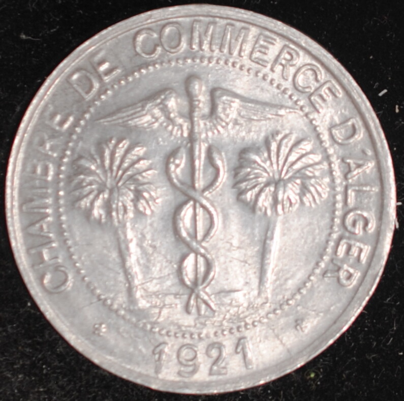 1921 Algeria/Algiers 10 Centimes AU++