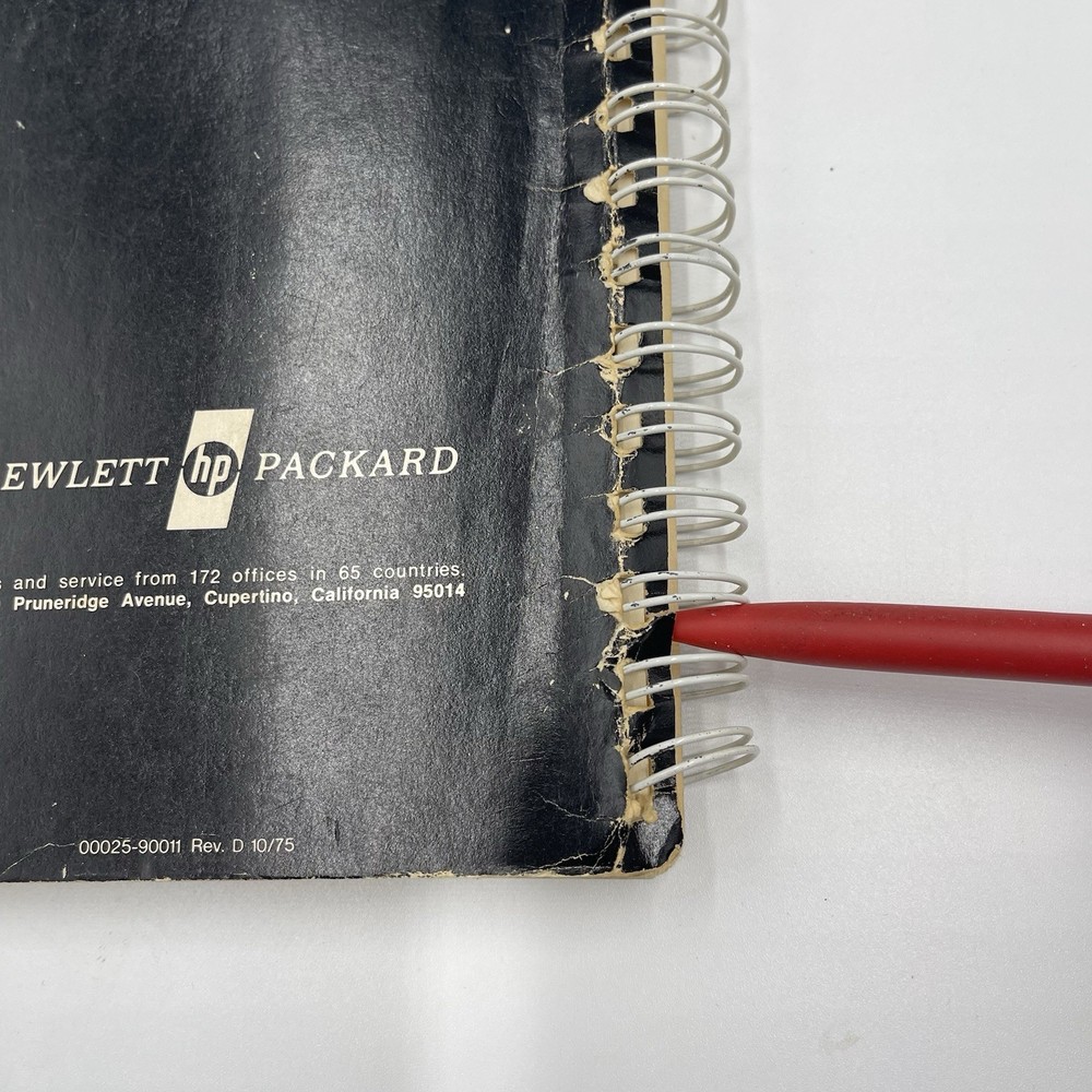 HP-25 Calculator OWNERS HANDBOOK and APPLICATIONS PROGRAMS Manuals 1975