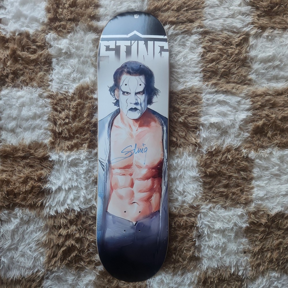 one of a kind Sting SIGNED skateboard deck
