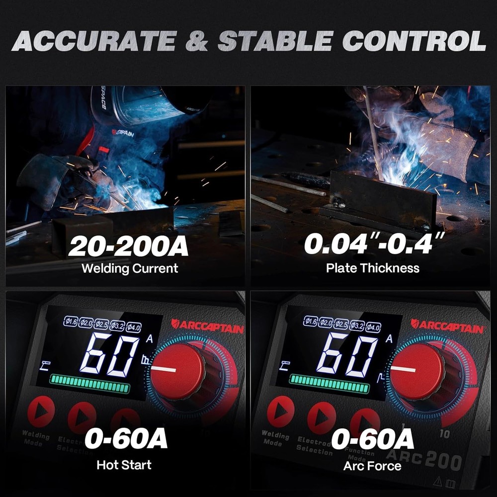 200A Stick Welder w/ Large LED Display
