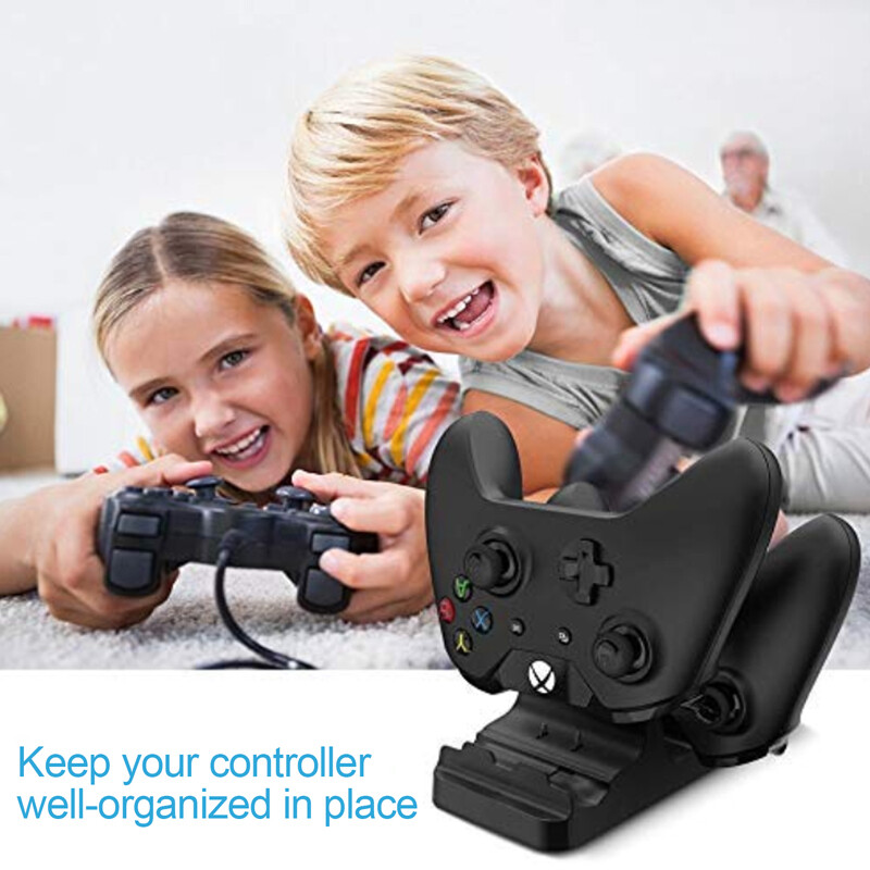 For XBOX ONE Controller Charging Play Dock Station w/ Rechargeable Battery Pack