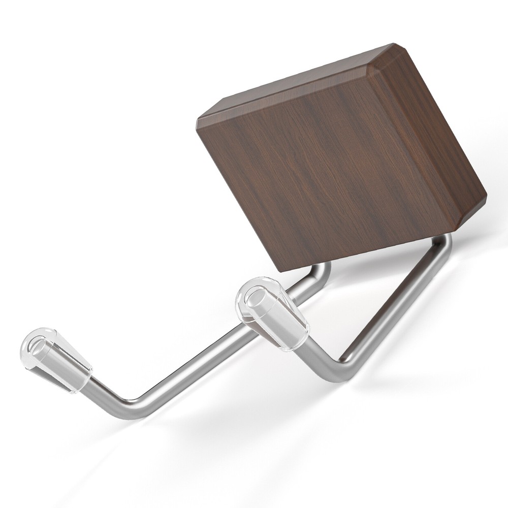 Magnetic Headphone and Controller Holder, Walnut Wood Stand for Gaming Setup