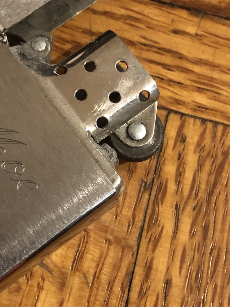 1994 Zippo Brushed Chrome Lighter - “ Moe” Engraved - EXC