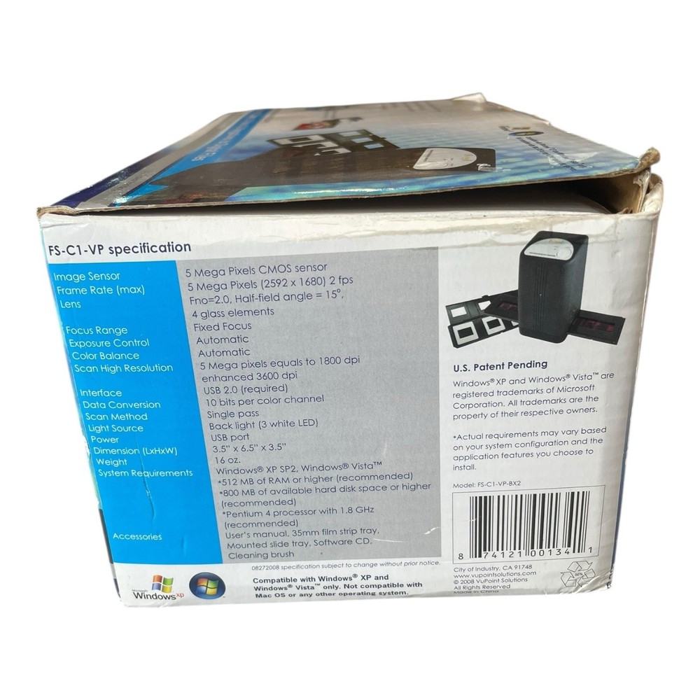 Vupoint Solutions Film Scanner Converts