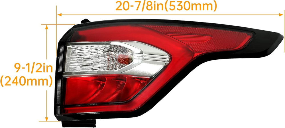 Tail Light Compatible with 2017-2019 Ford Escape Kuga Replacement for GJ5Z-13404