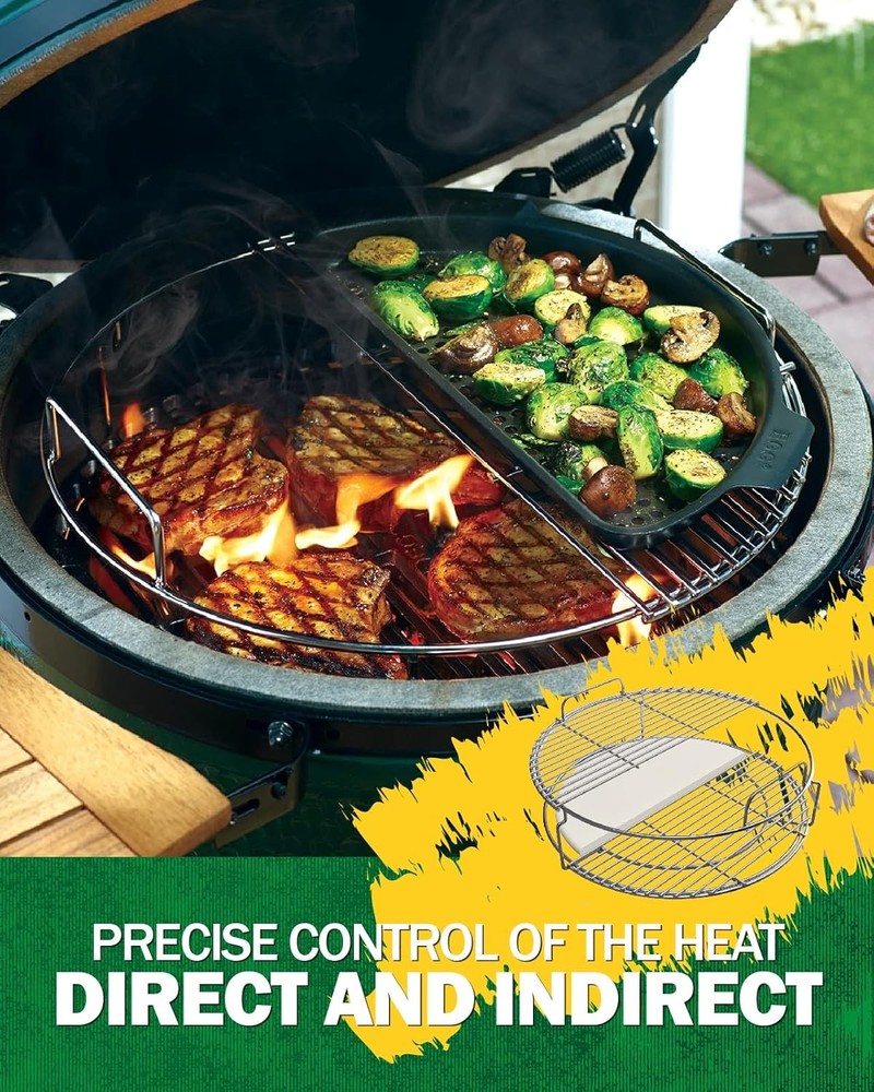 BBQ Expander Rack Kit for Large Green Egg Grill Accessories