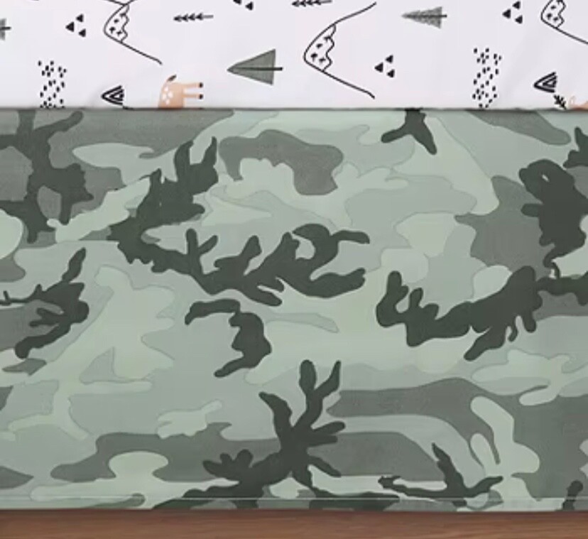 The Peanutshell Woodland Camo 3-pc. Crib Bedding Set