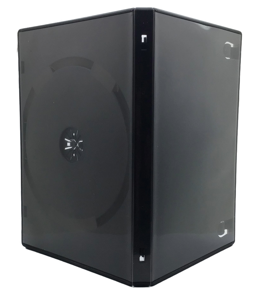 New Standard Black 2 Disc DVD Replacement 14mm Case - Double Disc With Tray