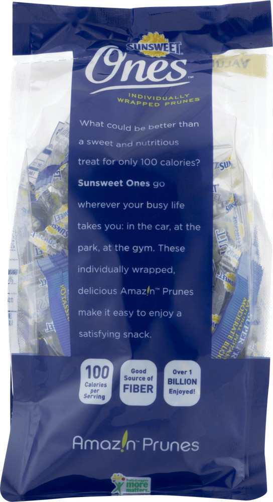 (2 pack) Sunsweet Ones Dried Prunes Value Pack, 12 oz, Individually Wrapped