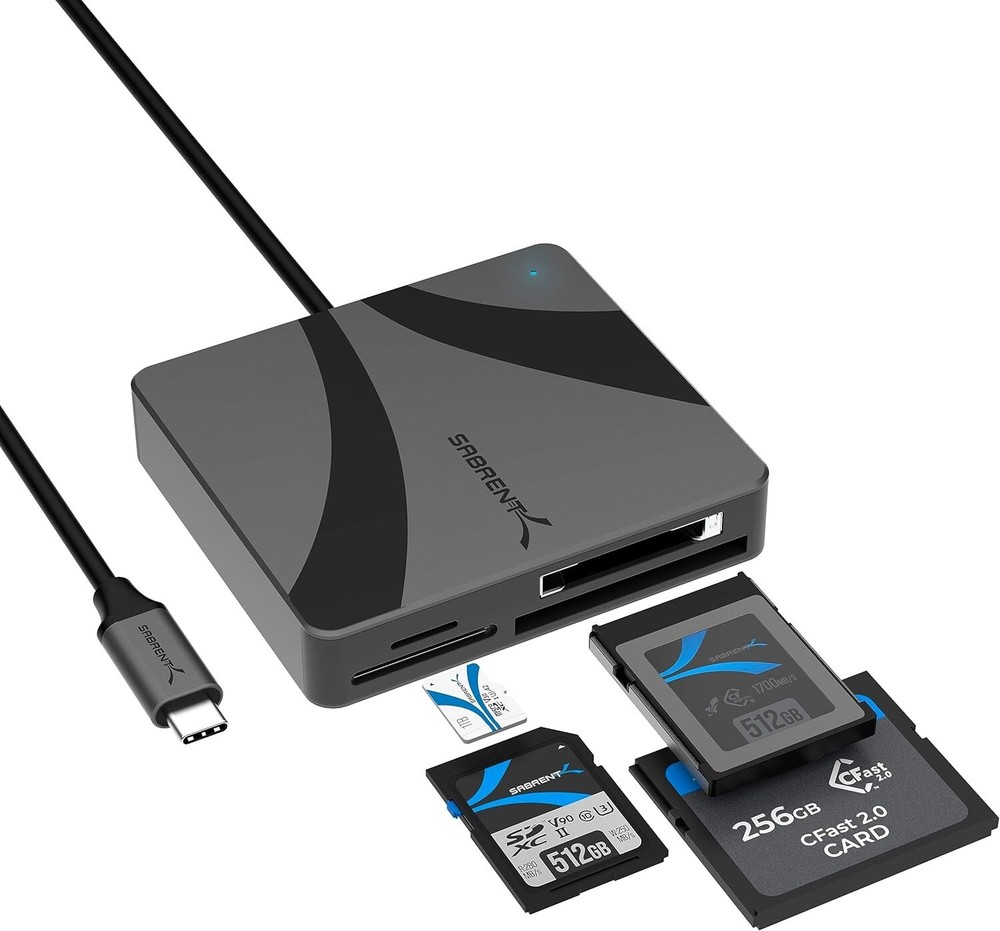 USB-C Multi-Card Reader for CFexpress Type B, CFast 2.0, and microSD/SD Cards