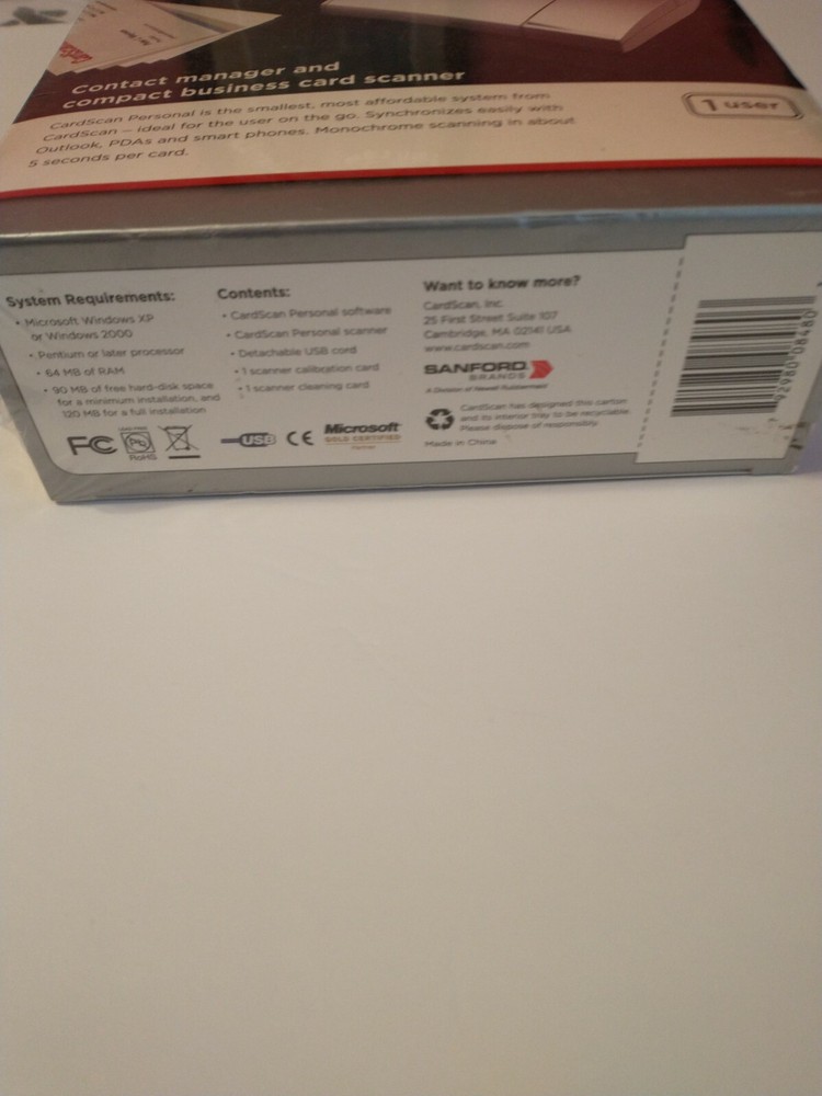 CardScan Personal V8 Pass-Through Scanner