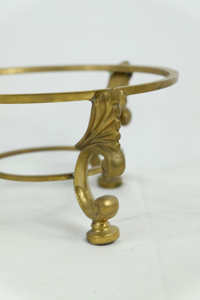 Brass Large Couldron Pot w/ Lid & Stand