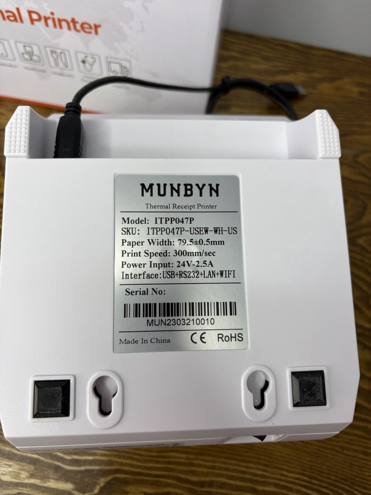 MUNBYN Thermal Receipt Printer ITPP047P New Open Box, READY TO SHIP !
