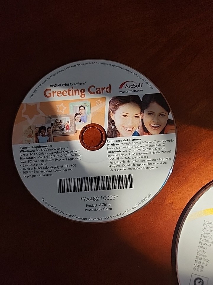 Arcsoft Greeting Card Creator for Windows/Mac Software) & Kodak Easy Share 6.0