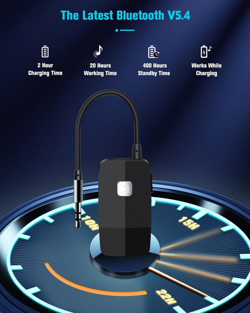 Golvery Upgraded Bluetooth 5.4 Receiver for Speaker, Wireless Audio Adapter...