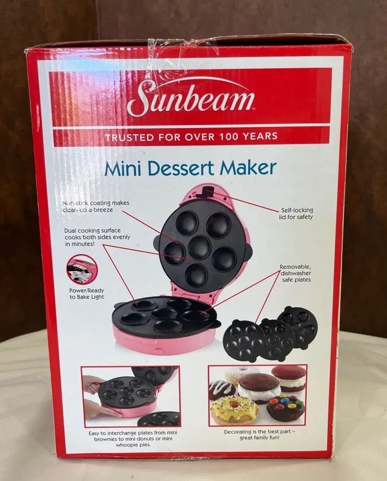 Sunbeam FPSBCMM901 Mini-Cupcake Maker Pink New