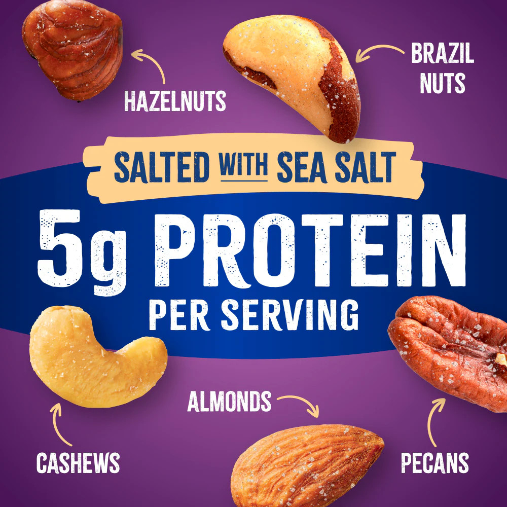 KG Deluxe Sea Salted Mixed Nuts 8.75 oz - 5 Pack