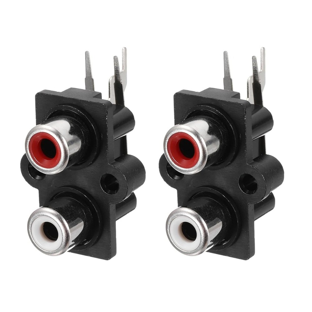 Good Quality 2PCS RCA Female Socket Panel Mount Connector for Home Audio Systems