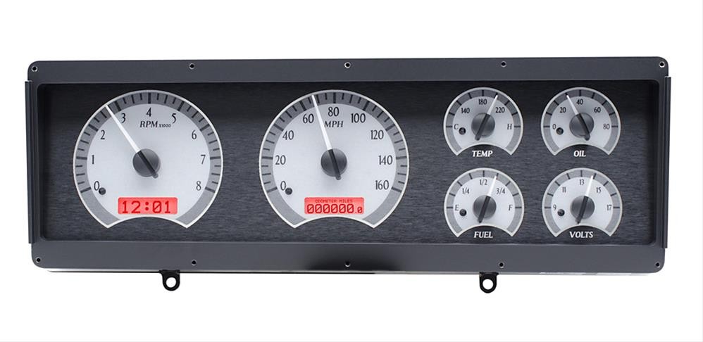1978-88 Oldsmobile Cutlass VHX System Silver Alloy Style Face Red Display