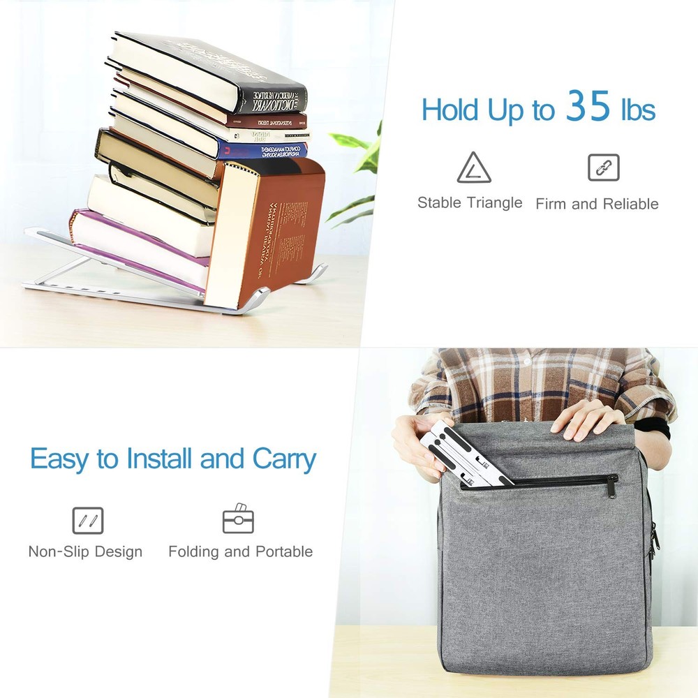 ivoler Laptop Stand, Holder Riser Computer Tablet 6 A-Silver
