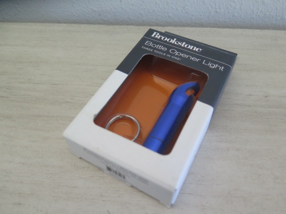 Brookstone Blue Bottle Opener Light 3 tools In 1