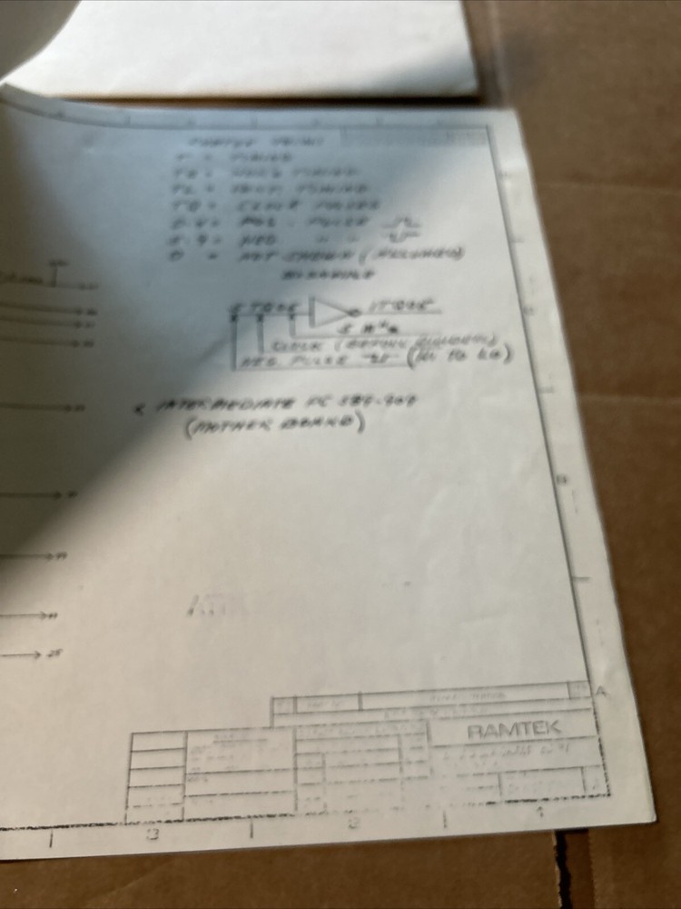 Unknown Ramtek Baseball Lot arcade Video game manual