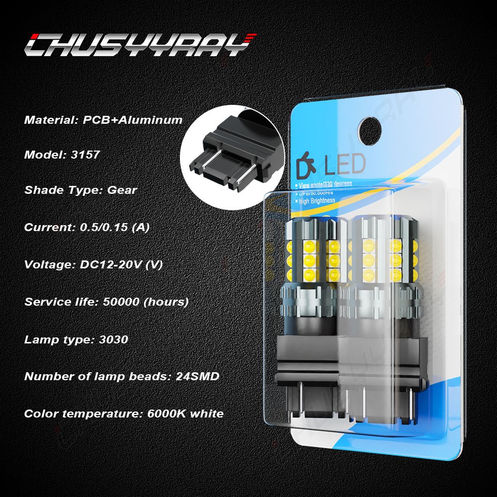 For Ford Mustang 87-93 LED Rear Turn Signal Brake Reverse Side Marker Bulbs Kit