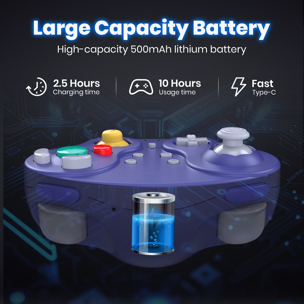 Wireless 2.4 G For Nintendo GameCube NSO Switch PC Mac Windows USB Controller