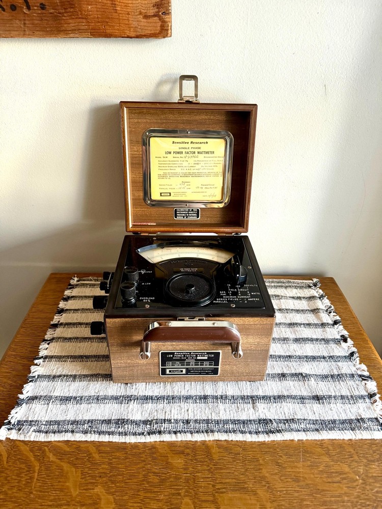 Vtg Portable Singer Single Phase Low Power Factor Wattmeter