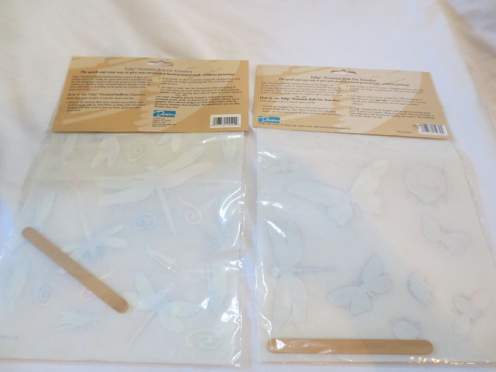 Rub On Transfers NOS Dragonflies and Bugs 2 sheets