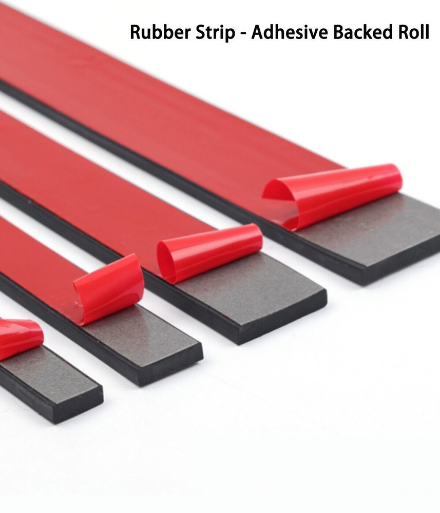 Rubber Strip - Adhesive Backed Roll - Various Widths, Thicknesses & Lengths