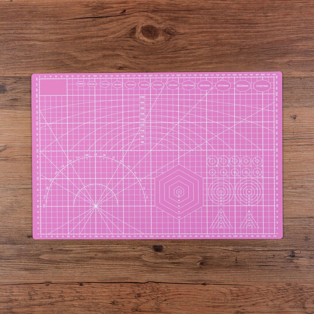 A3, A4, A5 Cutting Mat Non Slip Printed Grid Lines Knife Board Craft Model