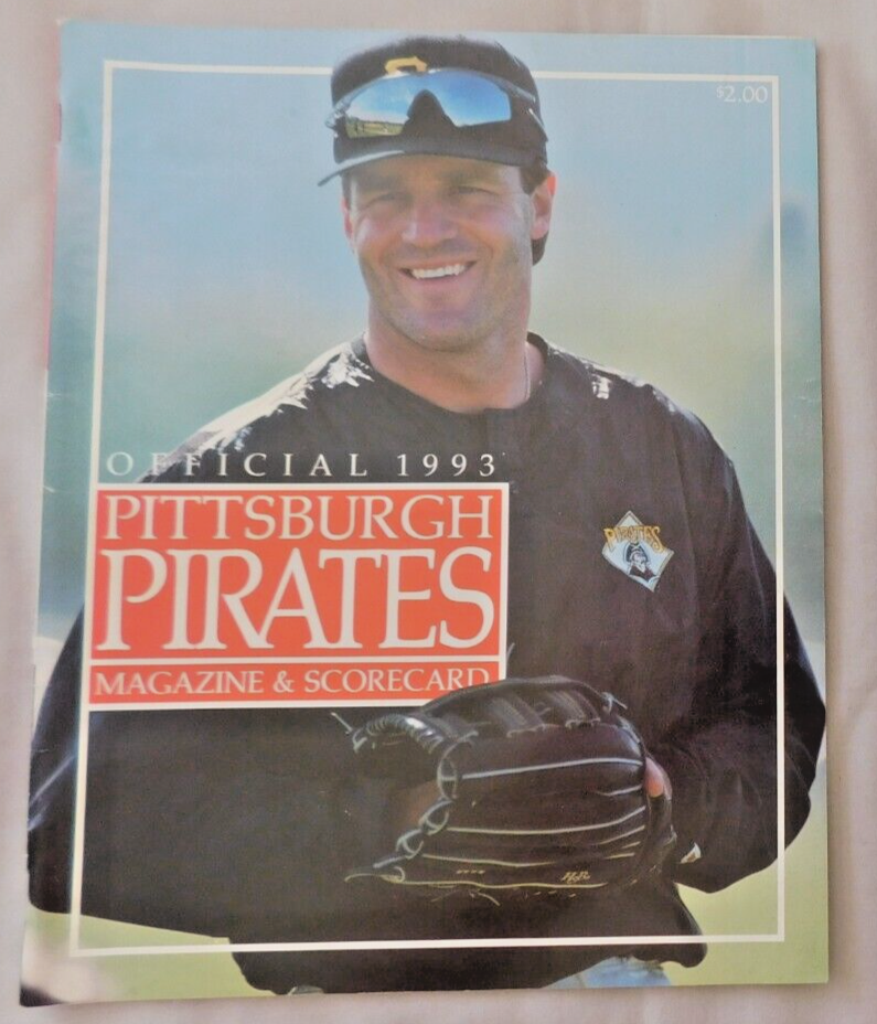 Andy Van Slyke 1993 Pittsburgh Pirates Vs San Diego Padres Program Ex