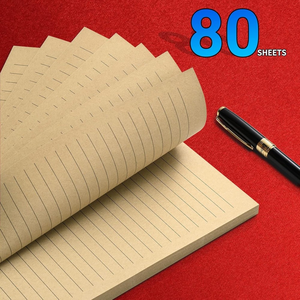 A5 Lined Vintage Refillable Paper, Retro Binder Refills Paper for