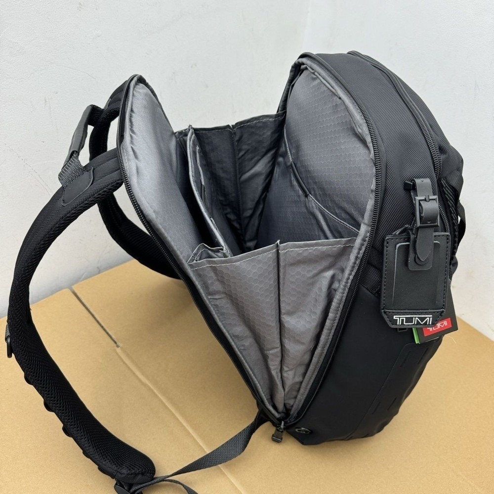 Tumi Alpha Bravo Search Backpack Black Nylon Leather High Function 0232789D